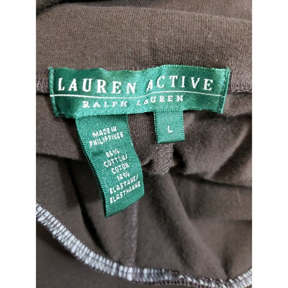 Polo Ralph Lauren Active Womens L Large Brown Crop  Casual stretch - Picture 8 of 8